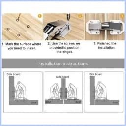 4/6/10PCS 90 Degree Cabinet Hinges No-Drilling HoleHydraulic Buffer Hinge Kitchen Cabinet Cupboard Hinges Furniture Hardware