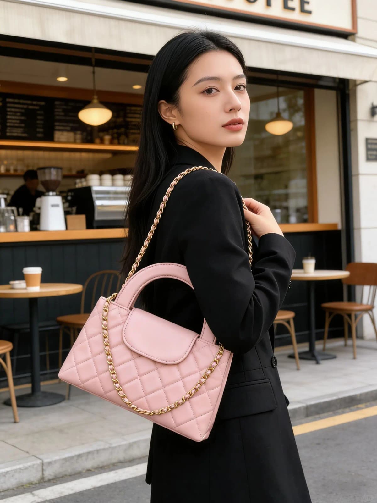 Women's Leather Crossbody Bag Korean Style Multifunctional Handbag Women's Commuter Chain Bag Luxury Handbag
