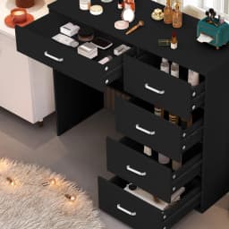 White Vanity Set with 11 Led Lighted Large Mirror, 7 Drawers, 3 Color Dimmable, Easy Assembly Dressing Table
