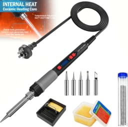 ILIBILIB 90W Soldering Iron Kit Electric Welding Tool Solder Tips Adjustable Temperature