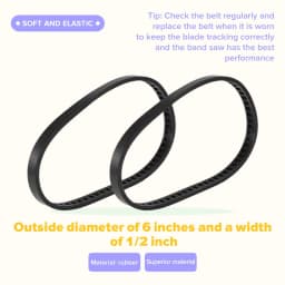 2 Pack 650721-00 Bandsaw Tires Belt Band Saw Rubber Tires Belt For 514002079 A02807 DCS374 DWM120 Easy Install