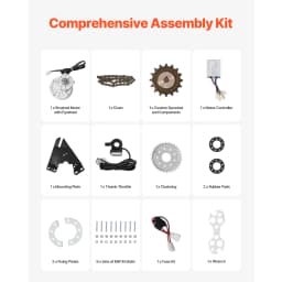 SucceBuy 450 W Electric Brushed DC Motor Kit 36V 3000rpm Motor w/Speed Controller Thumb Throttle Kit for Go Karts E-Bike Scooter