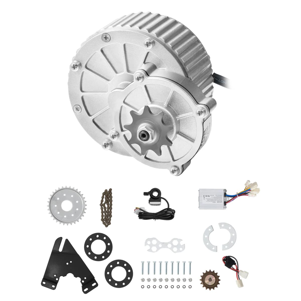 SucceBuy 450 W Electric Brushed DC Motor Kit 36V 3000rpm Motor w/Speed Controller Thumb Throttle Kit for Go Karts E-Bike Scooter