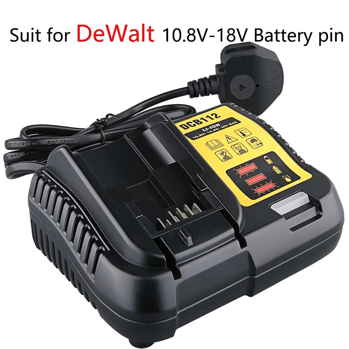 VANON NEW DCB112 2A 12V-18V Lithium Battery Replace for Dewalt DCB206 DCB205 DCB204 DCB203 DCB120,DCB107 DCB115 Tool Battery pin