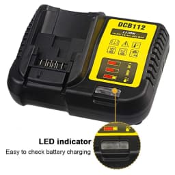 VANON NEW DCB112 2A 12V-18V Lithium Battery Replace for Dewalt DCB206 DCB205 DCB204 DCB203 DCB120,DCB107 DCB115 Tool Battery pin