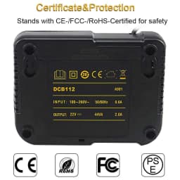 VANON NEW DCB112 2A 12V-18V Lithium Battery Replace for Dewalt DCB206 DCB205 DCB204 DCB203 DCB120,DCB107 DCB115 Tool Battery pin