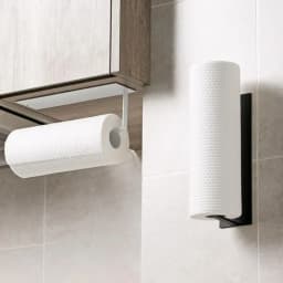 Roll Paper Holder Bathroom Toilet Towel Rack Kitchen Home Roll Holder Under Cabinet Paper Towel Rack Over Door Stainless