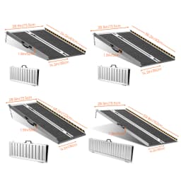PORIYA Multi Size Aluminium Ramp Anti Slip Folding Loading Threshold Portable Access