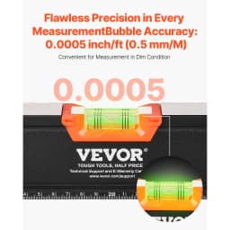 SucceBuy 6Pcs Torpedo Level 78/48/32/24/16/10In Box Levels Set Bubble Vials Ruler to 45/90/180 Degree (Only 10-inch has magnet)