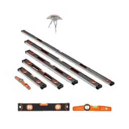 SucceBuy 6Pcs Torpedo Level 78/48/32/24/16/10In Box Levels Set Bubble Vials Ruler to 45/90/180 Degree (Only 10-inch has magnet)