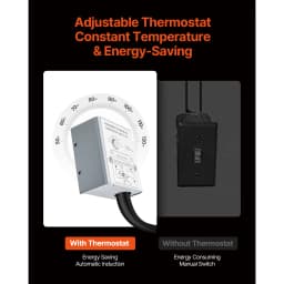 SucceBuy Gable Mount Fan 15 Inch Exhaust Fan w/ Thermostat & Mesh 1650 CFM Cools Up to 2360 Sq.Ft Ventilation to Garage & Orange