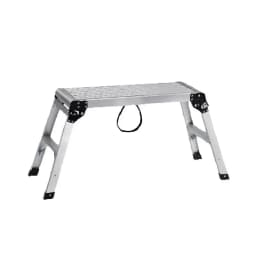 SucceBuy Folding Work Platform 330lbs Load Capacity Aluminum Drywall Stool Ladder Heavy Duty Work Bench w/ Non-Slip Feet