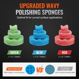 SucceBuy Mini Air Sander Orbital Pneumatic 1"/2"/3" Grinding Machine Set for Car Polishing High Speed Air Powered Polisher Tool
