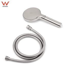 **Sydney Stock** KYLINS WELS Brushed Nickel Round Massage 3-Mode Spray Hand Held Shower Head Rose Bathroom Replacement WaterMark