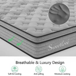 Queen Size Bed Mattress Bamboo Charcoal Memory Foam Comforter No Spring