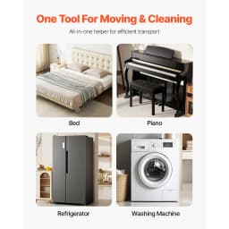 SucceBuy 4 pcs Furniture Dolly Movers with Triangle Swivel Caster & 3 Wheels Fridge Lift Mover Tool Set for Home Appliances Sofa