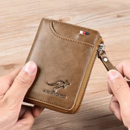 3PCS Waterproof RFID Blocking Leather Wallet ID Purse Men's Cash Credit Card Holder