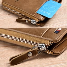 3PCS Waterproof RFID Blocking Leather Wallet ID Purse Men's Cash Credit Card Holder