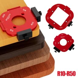 4in1 Woodworking Router Arcs Angle Positioning Template Corner Radius Routers R10-R50 Radius Jig Woodworking Positioning Tool