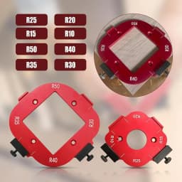 4in1 Woodworking Router Arcs Angle Positioning Template Corner Radius Routers R10-R50 Radius Jig Woodworking Positioning Tool