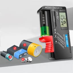 5PCS Battery Tester For AA AAA D C 9V Button Battery All in 1 Battery Checker