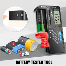 5PCS Battery Tester For AA AAA D C 9V Button Battery All in 1 Battery Checker