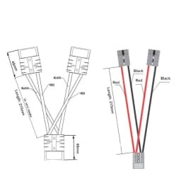 2pcs 50A Anderson Plug Connector Double Extension Adapter 6mm Automotive Y Cable