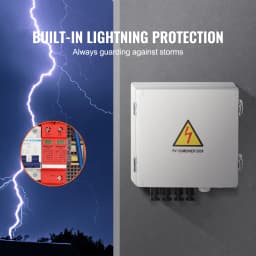 SucceBuy PV Combiner Box 4 String / 6 String Solar Combiner Box 10A / 15A Rated Current Fuse to On/Off Grid Solar Panel System