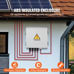 SucceBuy PV Combiner Box 4 String / 6 String Solar Combiner Box 10A / 15A Rated Current Fuse to On/Off Grid Solar Panel System