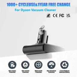 1/2/4Pcs 6.4Ah V6 Battery Replace for Dayson 21.6V battery Pin Compatible with Animal/Fluffy SV03 SV09 DC59 DC61 Vacuum Cleaner