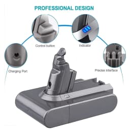 1/2/4Pcs 6.4Ah V6 Battery Replace for Dayson 21.6V battery Pin Compatible with Animal/Fluffy SV03 SV09 DC59 DC61 Vacuum Cleaner