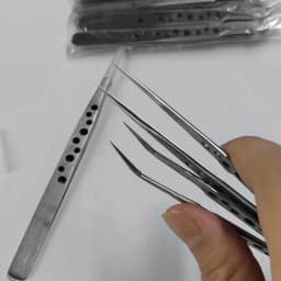 1 Set Precision Industrial Tweezers Anti-Static Magnetic Stainless Steel Tweezers Set For Electronics Soldering Maintenance