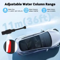 6 in1 Brushless Electric High Pressure Washer Cordless 80Bar Car Garden Water Gun