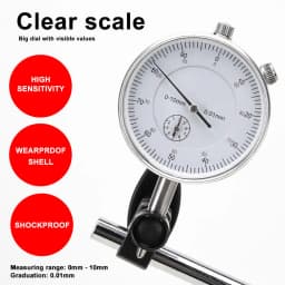 Dial Indicator Gauge Magnetic Base 0-10mm 60KG 22 Indicator Point Set