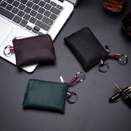 Genuine Leather Coin Purse Mini Ultra-thin Small Zipper Cute Wallet Soft Cowhide Leather Driver's License Key Bag Card Holder