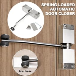 Automatic Mounted Door Gate Closer Adjustable Alloy Surface Spring Loaded NEW 1 set