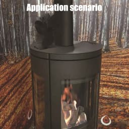 PORIYA 6 Blade Fan Heat Self-Powered Wood Stove Top Burner Fireplace Silent Eco Heater