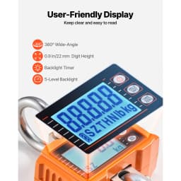 SucceBuy 1000kg/2000kg Digital Hanging Scale Portable with Remote Control Factory Crane Scale LCD Backlight Industrial Scales