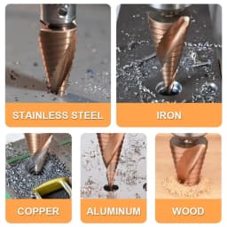 Cobalt Steel Step Cone Drill Bit Hole Cutter 4-32mm for Stainless Steel