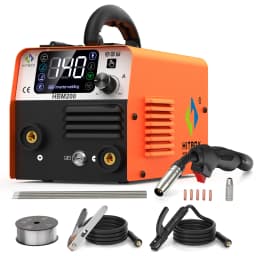 HITBOX HBM200 Semi-Automatic MIG Welding Machine 220V 3 in 1 MMA/Gasless MIG/Lift TIG Synergy Inverter Welder Tool AU Plug