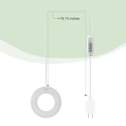 Full Spectrum Ceiling Grow Light 4 Dimmable Levels LED Plant Light Height Adjustable Under Cabinet Plant Lamp for Small Plants
