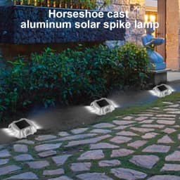 Solar Road Stud Light 1000m View Distance 6LED Cast Aluminum Marker for Driveway/Courtyard