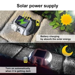 Solar Road Stud Light 1000m View Distance 6LED Cast Aluminum Marker for Driveway/Courtyard