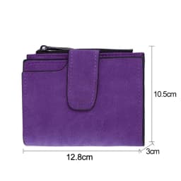 Women Short Small Wallet PU Leather Folding Coin Card Holder Money Folding Purse