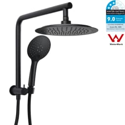 **Sydney Stock** KYLINS Brushed Gold Gun Metal Chrome Black 2 In 1 Rain Shower Head Set Wall Arm Twin Head Combo WELS WATERMARK
