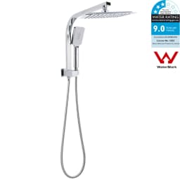 **Sydney Stock** KYLINS Brushed Gold Gun Metal Chrome Black 2 In 1 Rain Shower Head Set Wall Arm Twin Head Combo WELS WATERMARK
