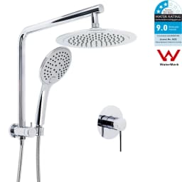 **Sydney Stock** KYLINS Brushed Gold Gun Metal Chrome Black 2 In 1 Rain Shower Head Set Wall Arm Twin Head Combo WELS WATERMARK