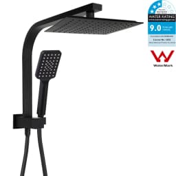 **Sydney Stock** KYLINS Brushed Gold Gun Metal Chrome Black 2 In 1 Rain Shower Head Set Wall Arm Twin Head Combo WELS WATERMARK