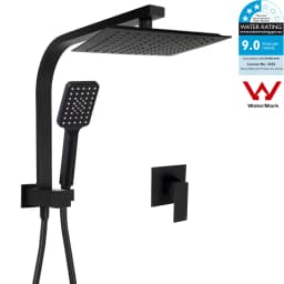 **Sydney Stock** KYLINS Brushed Gold Gun Metal Chrome Black 2 In 1 Rain Shower Head Set Wall Arm Twin Head Combo WELS WATERMARK