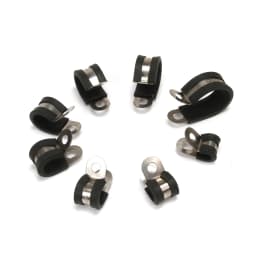 10pc Rubber Lined P Clips Cable Mounting Hose Pipe Clamp Fixing Pipes Stainless Steel Hardware Fasteners 6/8/10/12/14/16/20/24mm